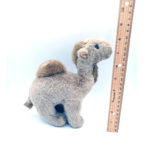 Camel Plush Hand Crafted Brown Grey Stuffed Animal 8 Inch Rough Fur Lifelike - Picture 2 of 12